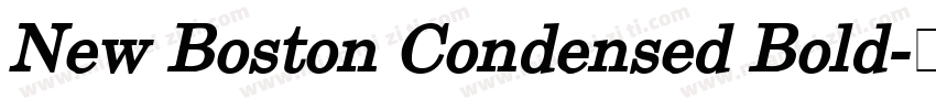 New Boston Condensed Bold字体转换